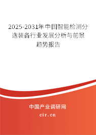 2025-2031年中國(guó)智能檢測(cè)分選裝備行業(yè)發(fā)展分析與前景趨勢(shì)報(bào)告 2025-2031年中國(guó)智能檢測(cè)分選裝備行業(yè)發(fā)展分析與前景趨勢(shì)報(bào)告