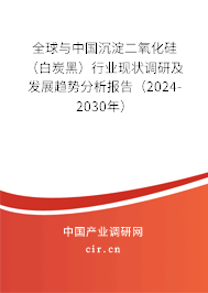 全球與中國沉淀二氧化硅（白炭黑）行業(yè)現(xiàn)狀調(diào)研及發(fā)展趨勢分析報告（2024-2030年）