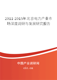 2011-2015年北京電力產(chǎn)業(yè)市場深度調(diào)研與發(fā)展研究報告