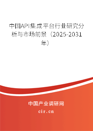 中國API集成平臺(tái)行業(yè)研究分析與市場(chǎng)前景(2025-2031年) 中國API集成平臺(tái)行業(yè)研究分析與市場(chǎng)前景(2025-2031年)