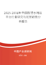 2025-2031年中國(guó)智慧水利云平臺(tái)行業(yè)研究與前景趨勢(shì)分析報(bào)告 2025-2031年中國(guó)智慧水利云平臺(tái)行業(yè)研究與前景趨勢(shì)分析報(bào)告