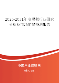 2025-2031年電暖毯行業(yè)研究分析及市場前景預(yù)測報告 2025-2031年電暖毯行業(yè)研究分析及市場前景預(yù)測報告
