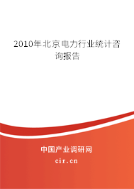 2010年北京電力行業(yè)統(tǒng)計咨詢報告 2010年北京電力行業(yè)統(tǒng)計咨詢報告