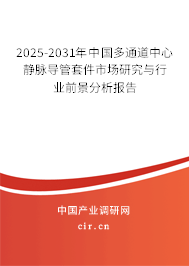 2025-2031年中國多通道中心靜脈導管套件市場研究與行業(yè)前景分析報告