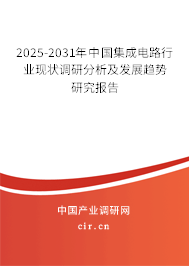 2025-2031年中國集成電路行業(yè)現(xiàn)狀調(diào)研分析及發(fā)展趨勢研究報(bào)告 2025-2031年中國集成電路行業(yè)現(xiàn)狀調(diào)研分析及發(fā)展趨勢研究報(bào)告