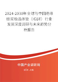 2024-2030年全球與中國(guó)絕緣柵雙極晶體管(IGBT)行業(yè)發(fā)展深度調(diào)研與未來趨勢(shì)分析報(bào)告 2024-2030年全球與中國(guó)絕緣柵雙極晶體管(IGBT)行業(yè)發(fā)展深度調(diào)研與未來趨勢(shì)分析報(bào)告