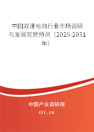 中國雙速電機行業(yè)市場調(diào)研與發(fā)展前景預測(2024-2030年) 中國雙速電機行業(yè)市場調(diào)研與發(fā)展前景預測(2024-2030年)