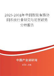 2025-2031年中國智能車路協(xié)同系統(tǒng)行業(yè)研究與前景趨勢分析報告