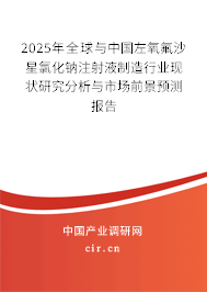 2025年全球與中國左氧氟沙星氯化鈉注射液制造行業(yè)現(xiàn)狀研究分析與市場前景預(yù)測報告 2025年全球與中國左氧氟沙星氯化鈉注射液制造行業(yè)現(xiàn)狀研究分析與市場前景預(yù)測報告