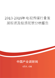 2013-2018年電視傳媒行業(yè)發(fā)展現(xiàn)狀及投資前景分析報告 2013-2018年電視傳媒行業(yè)發(fā)展現(xiàn)狀及投資前景分析報告