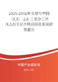 2025-2031年全球與中國（S,S）-2,8-二氮雜二環(huán)[4,3,0]壬烷市場調(diào)研及發(fā)展趨勢報告