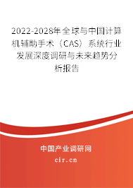 2022-2028年全球與中國計(jì)算機(jī)輔助手術(shù)(CAS)系統(tǒng)行業(yè)發(fā)展深度調(diào)研與未來趨勢分析報(bào)告 2022-2028年全球與中國計(jì)算機(jī)輔助手術(shù)(CAS)系統(tǒng)行業(yè)發(fā)展深度調(diào)研與未來趨勢分析報(bào)告