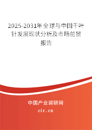 2025-2031年全球與中國(guó)千葉針發(fā)展現(xiàn)狀分析及市場(chǎng)前景報(bào)告 2025-2031年全球與中國(guó)千葉針發(fā)展現(xiàn)狀分析及市場(chǎng)前景報(bào)告