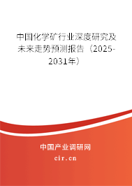 中國化學礦行業(yè)深度研究及未來走勢預測報告（2025-2031年）