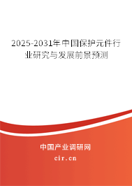 2025-2031年中國(guó)保護(hù)元件行業(yè)研究與發(fā)展前景預(yù)測(cè) 2025-2031年中國(guó)保護(hù)元件行業(yè)研究與發(fā)展前景預(yù)測(cè)