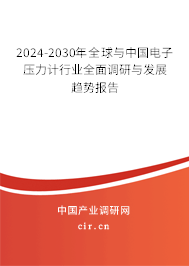 2024-2030年全球與中國電子壓力計行業(yè)全面調(diào)研與發(fā)展趨勢報告 2024-2030年全球與中國電子壓力計行業(yè)全面調(diào)研與發(fā)展趨勢報告