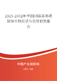 2025-2031年中國(guó)間氨基苯磺酸鈉市場(chǎng)現(xiàn)狀與前景趨勢(shì)報(bào)告