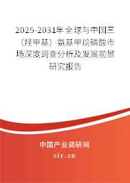2025-2031年全球與中國三(羥甲基)氨基甲烷磷酸市場(chǎng)深度調(diào)查分析及發(fā)展前景研究報(bào)告 2025-2031年全球與中國三(羥甲基)氨基甲烷磷酸市場(chǎng)深度調(diào)查分析及發(fā)展前景研究報(bào)告