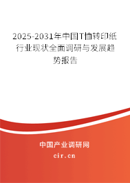 2025-2031年中國T恤轉(zhuǎn)印紙行業(yè)現(xiàn)狀全面調(diào)研與發(fā)展趨勢報告