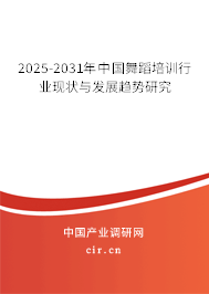 2025-2031年中國舞蹈培訓(xùn)行業(yè)現(xiàn)狀與發(fā)展趨勢研究