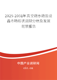 2025-2031年真空飽水飽鹽設(shè)備市場現(xiàn)狀調(diào)研分析及發(fā)展前景報(bào)告