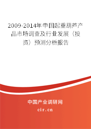 2009-2014年中國(guó)起重葫蘆產(chǎn)品市場(chǎng)調(diào)查及行業(yè)發(fā)展(投資)預(yù)測(cè)分析報(bào)告 2009-2014年中國(guó)起重葫蘆產(chǎn)品市場(chǎng)調(diào)查及行業(yè)發(fā)展(投資)預(yù)測(cè)分析報(bào)告