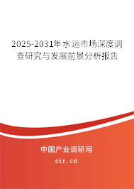 2025-2031年水運市場深度調(diào)查研究與發(fā)展前景分析報告 2025-2031年水運市場深度調(diào)查研究與發(fā)展前景分析報告