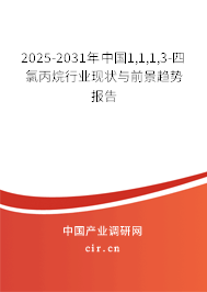 2025-2031年中國(guó)1,1,1,3-四氯丙烷行業(yè)現(xiàn)狀與前景趨勢(shì)報(bào)告 2025-2031年中國(guó)1,1,1,3-四氯丙烷行業(yè)現(xiàn)狀與前景趨勢(shì)報(bào)告