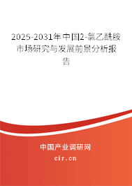 2025-2031年中國2-氯乙酰胺市場研究與發(fā)展前景分析報告 2025-2031年中國2-氯乙酰胺市場研究與發(fā)展前景分析報告