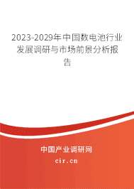2023-2029年中國數(shù)電池行業(yè)發(fā)展調(diào)研與市場前景分析報告 2023-2029年中國數(shù)電池行業(yè)發(fā)展調(diào)研與市場前景分析報告