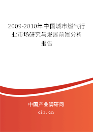 2009-2010年中國城市燃氣行業(yè)市場研究與發(fā)展前景分析報告