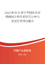 2025年版全球與中國(guó)氯化琥珀膽堿市場(chǎng)專題研究分析與發(fā)展前景預(yù)測(cè)報(bào)告 2025年版全球與中國(guó)氯化琥珀膽堿市場(chǎng)專題研究分析與發(fā)展前景預(yù)測(cè)報(bào)告