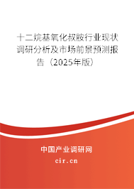 十二烷基氧化叔胺行業(yè)現(xiàn)狀調研分析及市場前景預測報告(2025年版) 十二烷基氧化叔胺行業(yè)現(xiàn)狀調研分析及市場前景預測報告(2025年版)