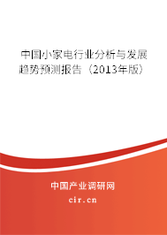 中國小家電行業(yè)分析與發(fā)展趨勢預(yù)測報告(2013年版) 中國小家電行業(yè)分析與發(fā)展趨勢預(yù)測報告(2013年版)