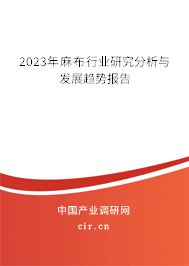 2023年麻布行業(yè)研究分析與發(fā)展趨勢報(bào)告 2023年麻布行業(yè)研究分析與發(fā)展趨勢報(bào)告