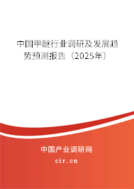 中國甲醚行業(yè)調(diào)研及發(fā)展趨勢預(yù)測報告（2025年）
