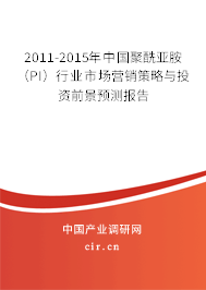 2011-2015年中國聚酰亞胺（PI）行業(yè)市場營銷策略與投資前景預(yù)測報告