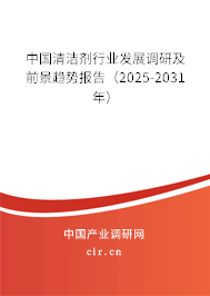 中國清潔劑行業(yè)發(fā)展調研及前景趨勢報告(2025-2031年) 中國清潔劑行業(yè)發(fā)展調研及前景趨勢報告(2025-2031年)