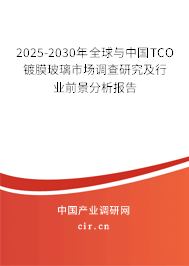 2025-2030年全球與中國(guó)TCO鍍膜玻璃市場(chǎng)調(diào)查研究及行業(yè)前景分析報(bào)告 2025-2030年全球與中國(guó)TCO鍍膜玻璃市場(chǎng)調(diào)查研究及行業(yè)前景分析報(bào)告