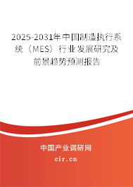 2025-2031年中國(guó)制造執(zhí)行系統(tǒng)（MES）行業(yè)發(fā)展研究及前景趨勢(shì)預(yù)測(cè)報(bào)告