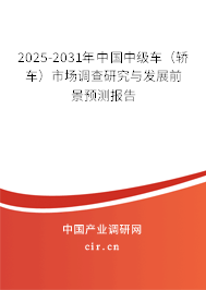 2025-2031年中國中級車(轎車)市場調(diào)查研究與發(fā)展前景預(yù)測報(bào)告 2025-2031年中國中級車(轎車)市場調(diào)查研究與發(fā)展前景預(yù)測報(bào)告