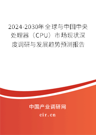 2024-2030年全球與中國中央處理器（CPU）市場現(xiàn)狀深度調研與發(fā)展趨勢預測報告