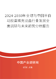 2024-2030年全球與中國半自動膠囊填充設(shè)備行業(yè)發(fā)展全面調(diào)研與未來趨勢分析報告 2024-2030年全球與中國半自動膠囊填充設(shè)備行業(yè)發(fā)展全面調(diào)研與未來趨勢分析報告