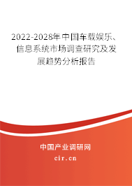 2022-2028年中國(guó)車載娛樂、信息系統(tǒng)市場(chǎng)調(diào)查研究及發(fā)展趨勢(shì)分析報(bào)告