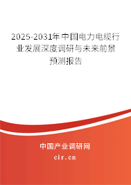 2025-2031年中國(guó)電力電纜行業(yè)發(fā)展深度調(diào)研與未來(lái)前景預(yù)測(cè)報(bào)告 2025-2031年中國(guó)電力電纜行業(yè)發(fā)展深度調(diào)研與未來(lái)前景預(yù)測(cè)報(bào)告