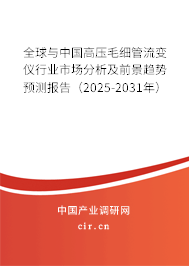 全球與中國高壓毛細管流變儀行業(yè)市場分析及前景趨勢預測報告（2025-2031年）