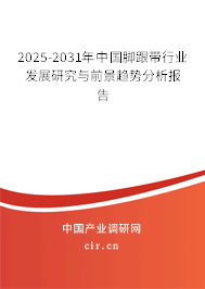 2025-2031年中國(guó)腳跟帶行業(yè)發(fā)展研究與前景趨勢(shì)分析報(bào)告 2025-2031年中國(guó)腳跟帶行業(yè)發(fā)展研究與前景趨勢(shì)分析報(bào)告