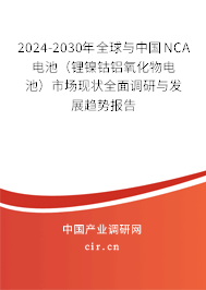 2024-2030年全球與中國NCA電池(鋰鎳鈷鋁氧化物電池)市場現(xiàn)狀全面調(diào)研與發(fā)展趨勢報告 2024-2030年全球與中國NCA電池(鋰鎳鈷鋁氧化物電池)市場現(xiàn)狀全面調(diào)研與發(fā)展趨勢報告