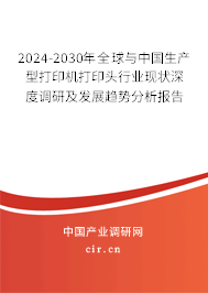 2024-2030年全球與中國生產(chǎn)型打印機打印頭行業(yè)現(xiàn)狀深度調(diào)研及發(fā)展趨勢分析報告