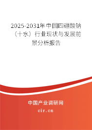2025-2031年中國四硼酸鈉(十水)行業(yè)現(xiàn)狀與發(fā)展前景分析報告 2025-2031年中國四硼酸鈉(十水)行業(yè)現(xiàn)狀與發(fā)展前景分析報告